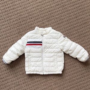 Moncler Cream Puffer Jacket with Logo